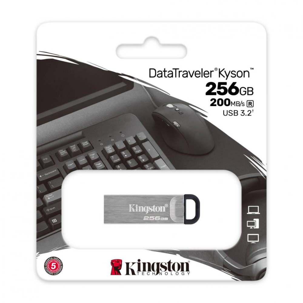 Memorie USB Kingston DataTraveler Kyson 256GB, USB 3.2, Argintiu [3]