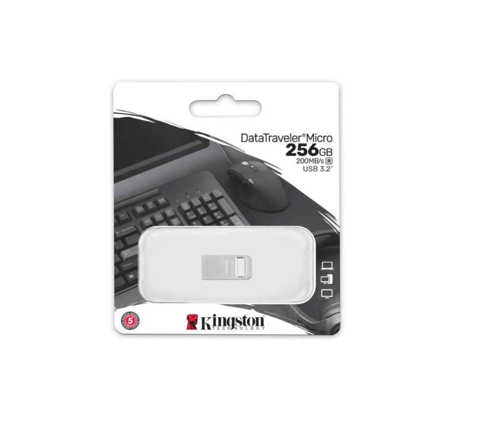 Memorie USB Kingston DataTraveler Micro 256 GB, USB 3.2, Argintiu [3]