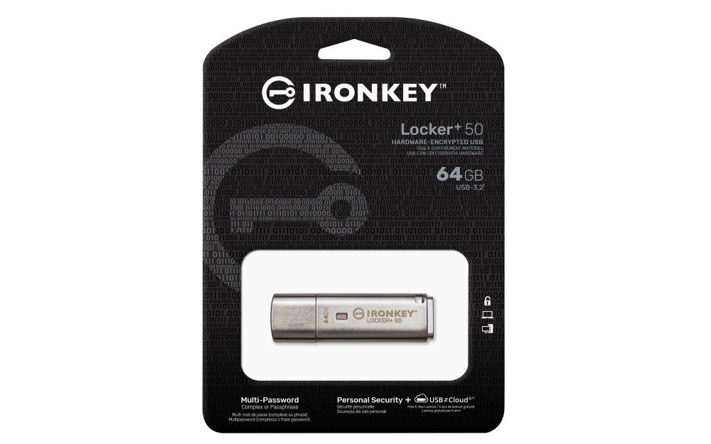 Memorie USB Kingston IronKey Keypad 200 64GB, USB Type-A, Argintiu [4]