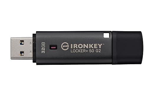 Memorie USB Kingston IronKey Locker+ 50 G2 32 GB, USB Type-A, Negru [1]