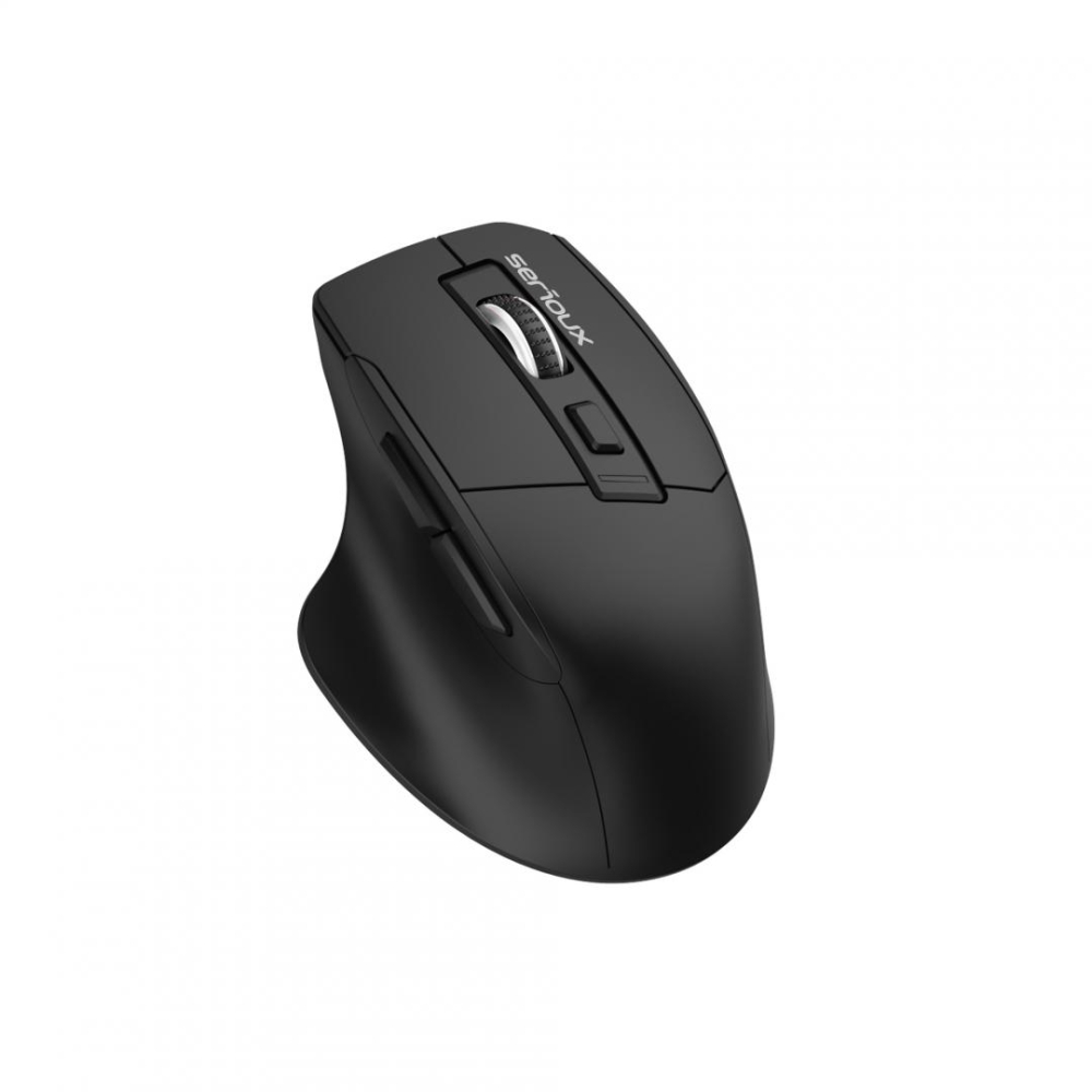 Mouse optic cu fir Serious USB 6D, Culoare neagra, Design ERGO Complet negru cu capac superior din cauciuc, 6 butoane DPI: 1200-1800-2400-3600DPI, Cablu PVC negru de 1,5 m, aaaaawAmbalaj OEM în cutie de culori [2]