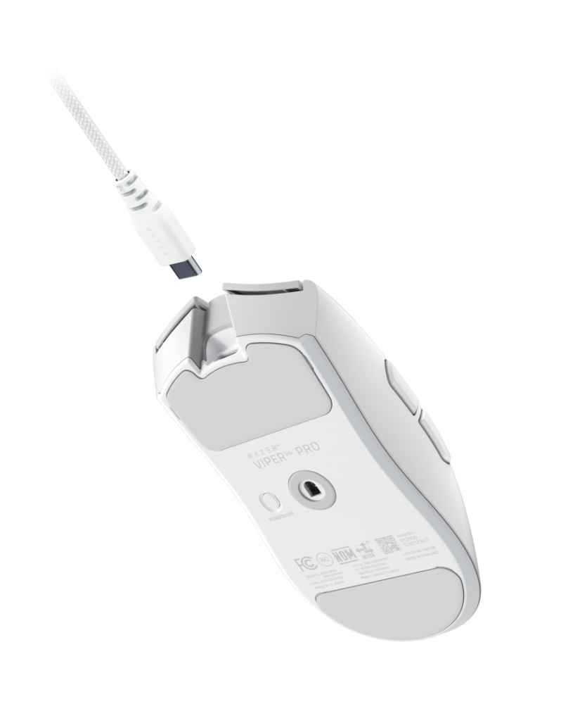 Mouse Optic Razer Viper V4 Pro, Bluetooth/USB Wireless/USB, White [7]