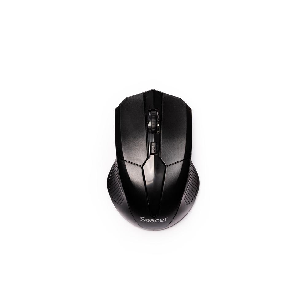 MOUSE Spacer, PC sau NB, fara fir, USB 2.4 GHz, optic, 1600 dpi, butoane/scroll 3/1, negru, SPMO-W02 [2]