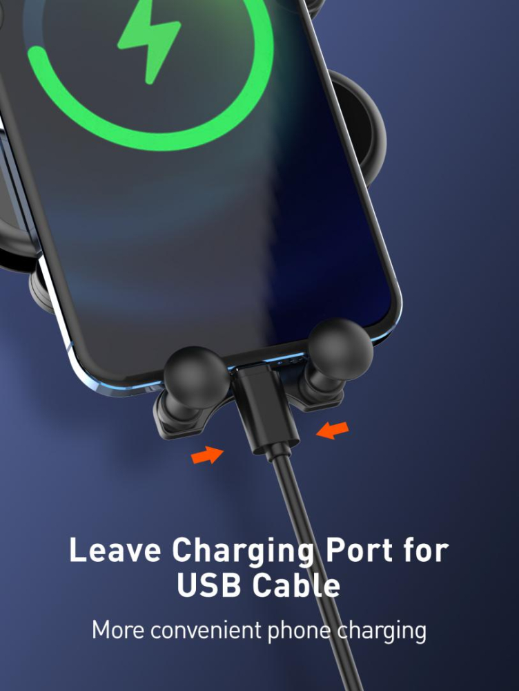 Suport auto telefon Gravity Serioux CH04,  Material: ABS, Mod de instalare: tip cataramă, poziție fixă: aerisire, culoare: negru, potrivit pentru: telefon mobil [8]