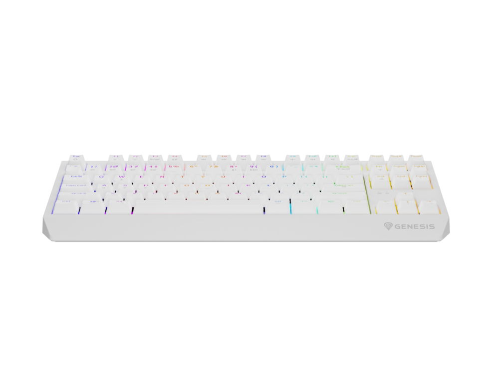 Tastatura gaming mecanica wireless Genesis Thor 230 TKL, iluminare RGB, 87 taste, 11 butoane multimedia, alb [11]