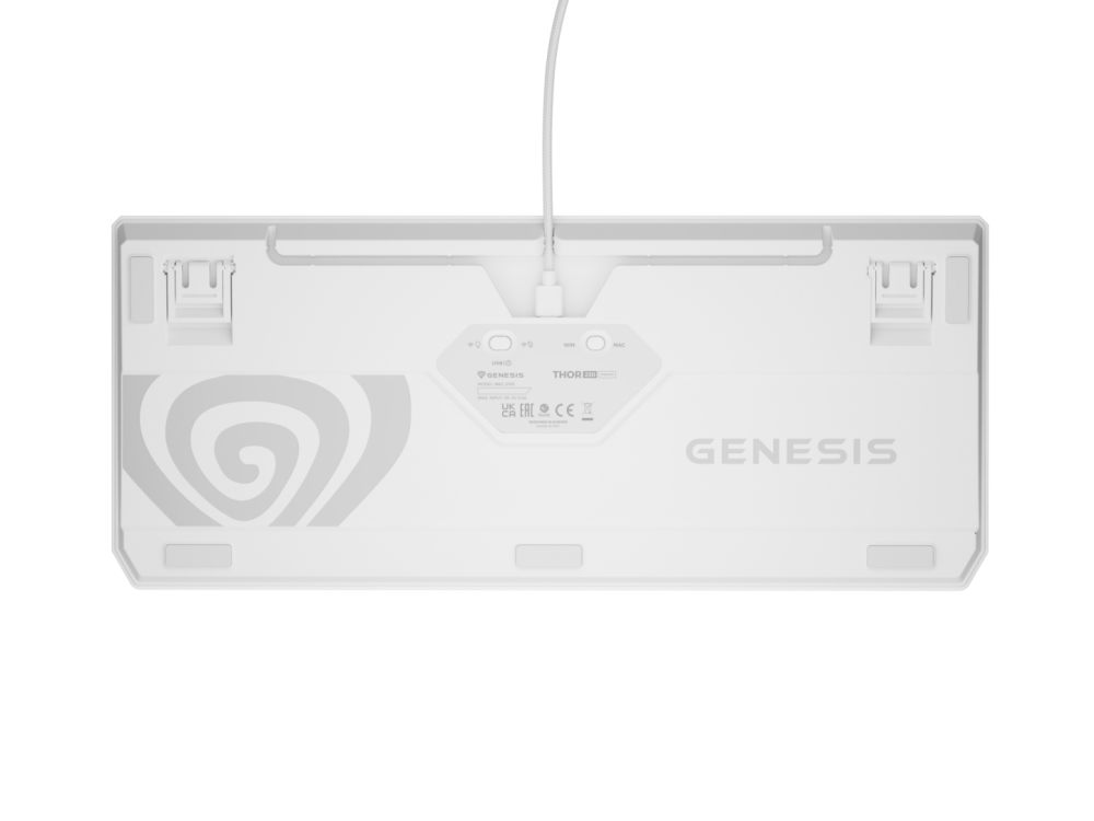 Tastatura gaming mecanica wireless Genesis Thor 230 TKL, iluminare RGB, 87 taste, 11 butoane multimedia, alb [5]