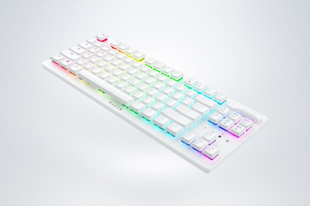 Tastatura Mecanica Gaming Razer DeathStalker V2 Pro Tenkeyless, RGB, Alb [2]
