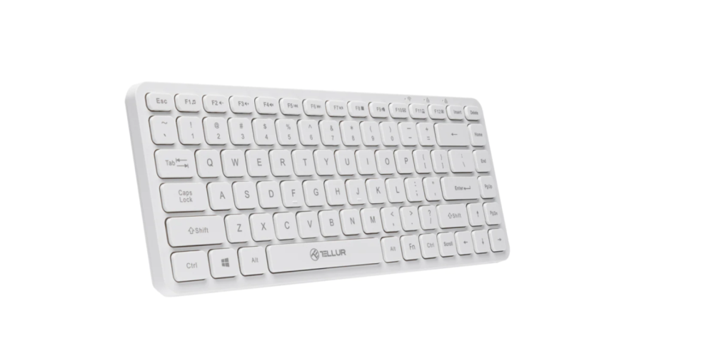 Tastatura Tellur Mini, Wireless, Alb [2]