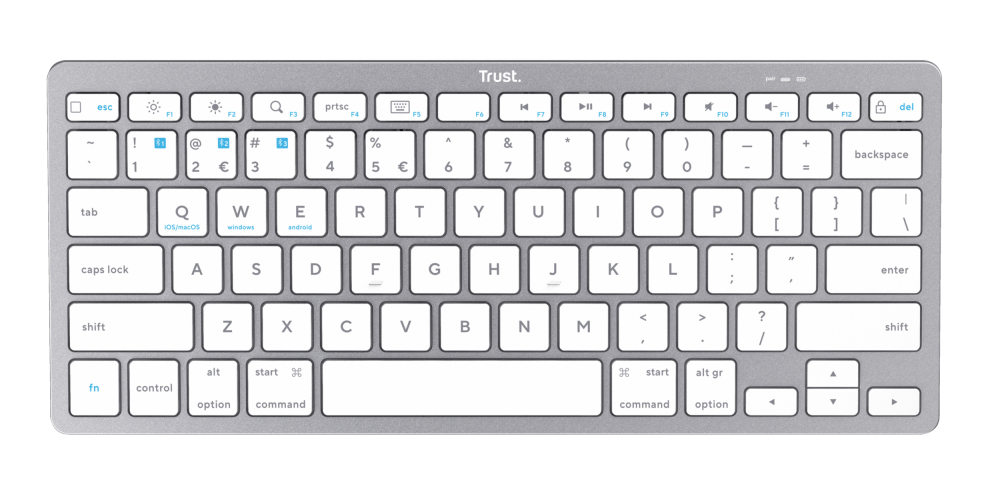 Trust 24651 keyboard Universal Bluetooth QWERTY US English Silver [4]