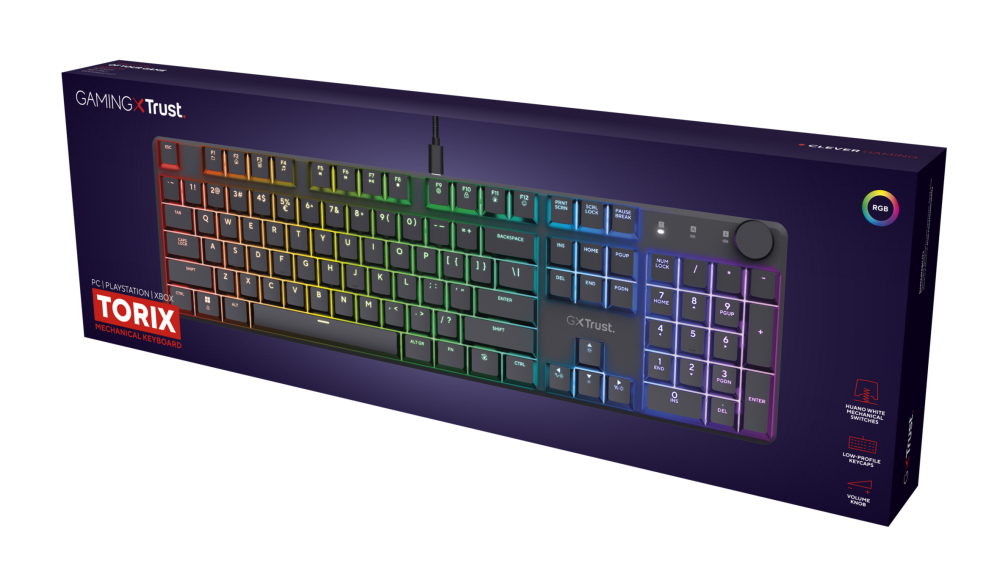Trust GXT 866 TORIX keyboard Gaming USB QWERTY US International Black [8]