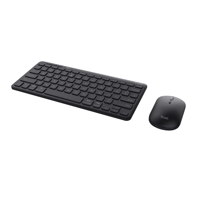 Trust Kit Wireless keyboard+mouse Lyra, mouse optic, rezolutie maxima 1200 DPI, conectivitate wireless, intefata USB-C, USB-A, negru [6]