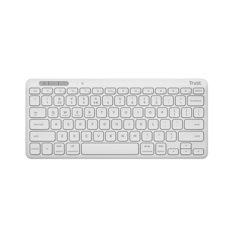 Trust Lyra keyboard Universal RF Wireless + Bluetooth QWERTY US English White [3]