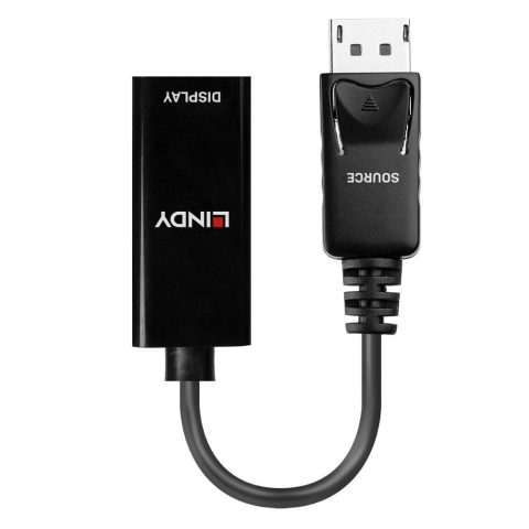 Cabluri Video - Adaptor Lindy LY-41718, DisplayPort 1.2 to HDMI 1.4, negru