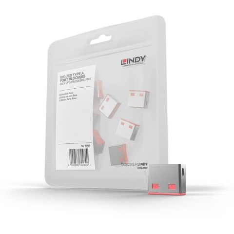 Adaptor USB Locks Lindy, 10 USB, blue [1]