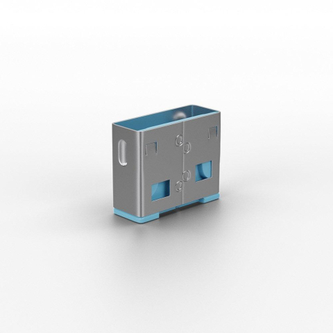 Cabluri periferice - Adaptor USB Locks Lindy, 10 USB, blue