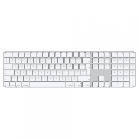 Tastaturi - Apple Magic Keyboard (2024) w Touch ID and Numeric Keypad - Romanian - White Keys