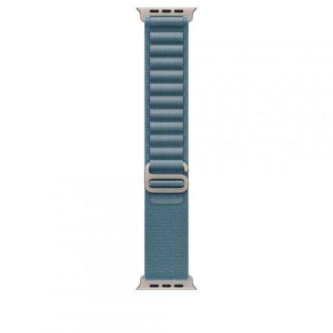 Bratari fitness - Apple Watch 49mm Light Blue Alpine Loop - Small - Natural Titanium Finish