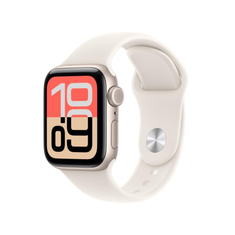 Wearables - Apple Watch SE 3 GPS + Cellular 40mm Starlight Aluminium Case with Starlight Sport Band - S/M