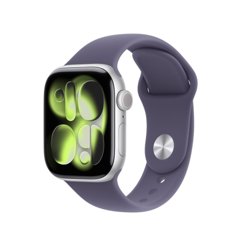 Wearables - Apple Watch Series 11 GPS + Cellular 42mm Silver Aluminium Case with Purple Fog Sport Band - S/M