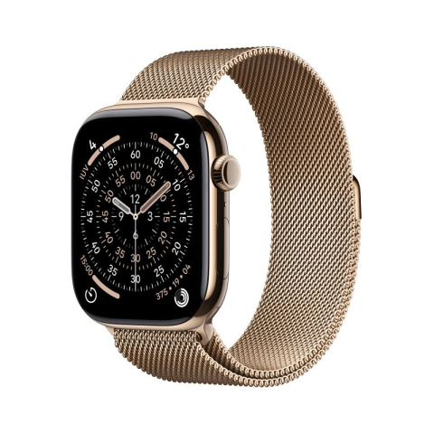 SmartWatch - Apple Watch Series 11 GPS + Cellular 46mm Gold Titanium Case with Gold Milanese Loop - M/L