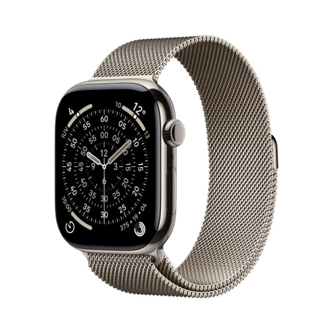 Wearables - Apple Watch Series 11 GPS + Cellular 46mm Natural Titanium Case with Natural Milanese Loop - M/L