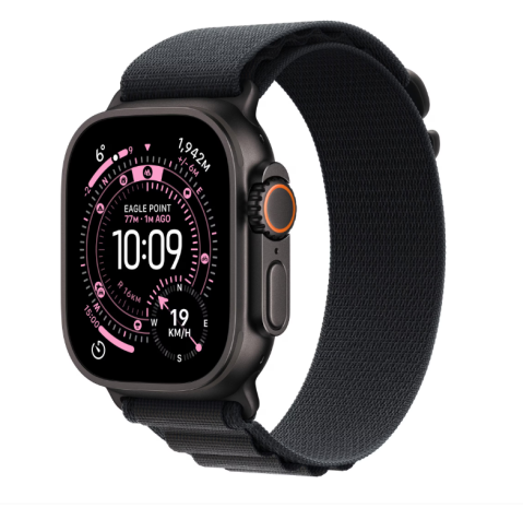 Apple Watch Ultra 3 GPS + Cellular 49mm Black Titanium Case with Black Alpine Loop - Small [1]