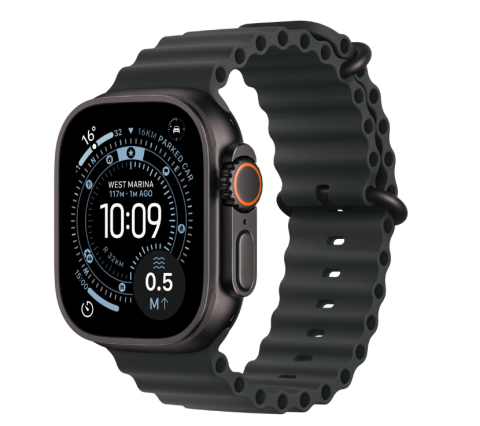 Apple Watch Ultra 3 GPS + Cellular 49mm Black Titanium Case with Black Ocean Band [1]