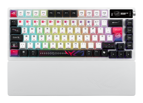 Tastaturi - ASUS ROG Azoth X keyboard Gaming USB + RF Wireless + Bluetooth QWERTZ White