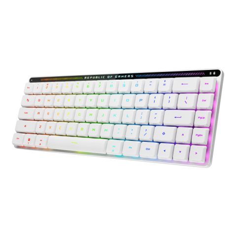 ASUS ROG Falchion RX Low Profile keyboard Gaming USB + RF Wireless + Bluetooth QWERTZ White [1]