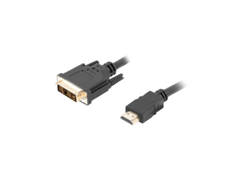 Cabluri periferice - Cablu HDMI(M)  DVI-D(M)(18+1) 1,8 m negru Single Link cu conectori placați cu aur