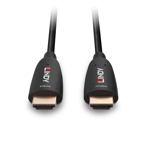 Cablu Lindy HDMI 8k60, fibra optica hybrid, lungime 20m, rezolutie maxima 7680x4320@60Hz 4:2:0 10bit, 3840x2160@120Hz 4:4:4 10bit, latime de banda 48Gbps, negru [1]