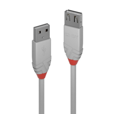 Cablu Lindy LY-36714, USB 2.0 Type A Extension, 3m, Anthra Line [1]