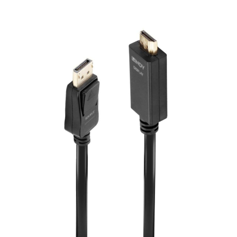 Cabluri Video - Cablu Lindy LY-36924, DisplayPort to HDMI 10.2G, 5m, negru