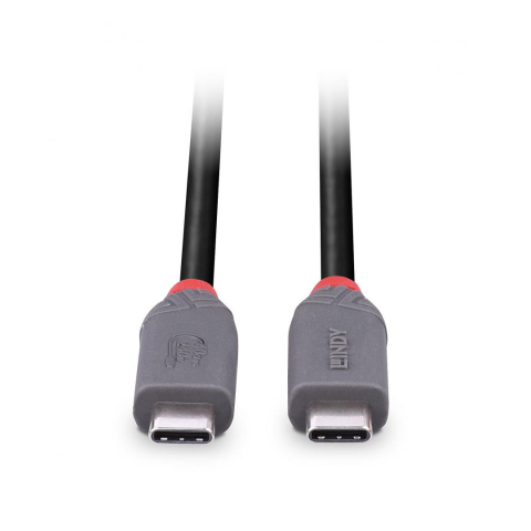 Cablu Lindy USB4 240W USB Type C, putere maxima  240W, 100W , lungime 2 metri, latime de banda supotata 40Gbps, gri [2]