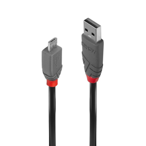 Cablu transfer Lindy LY-36735, USB 2.0 Type A to MicroUSB, 5m, Anthra Line [2]