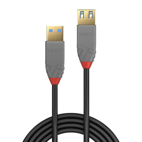 Cablu transfer Lindy LY-36761, USB 3.1 Extension, 1m, Anthra Line [1]