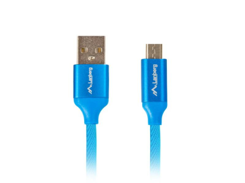 Cabluri periferice - Cablu USB Micro(M)  USB-A(M) 2.0 1,8 m albastru Premium QC 3.0