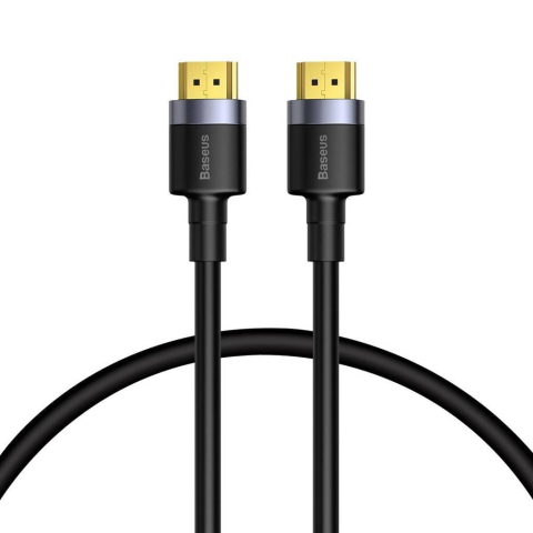 Cabluri periferice - CABLU video Baseus Cafule, HDMI (T) la HDMI (T), rezolutie maxima 4K UHD (3840 x 2160) la 60 Hz, conectori auriti, 1m, negru