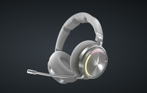 Casti Gaming Head-band CORSAIR VIRTUOSO MAX WIRELESS, Fara Fir, noise-canceling, Argintiu [1]