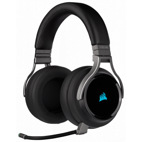 Casti audio - Casti Gaming Head-band CORSAIR Virtuoso RGB, Wireless, Negru