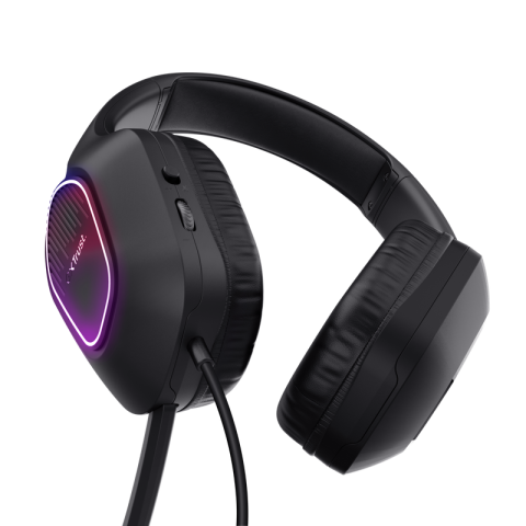 Casti Gaming Head-band Trust GXT 416 Zirox, Wired, Negru [1]
