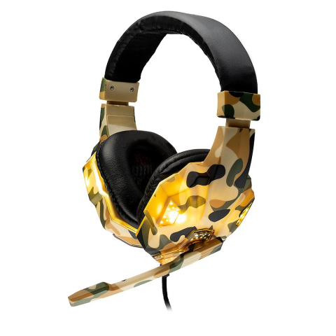 Casti audio - Casti Gaming Over-ear SPACER SPGH-CAMO, Wired, Multicolor