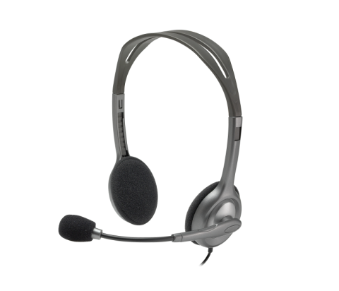 Casti audio - Casti Head-band Logitech H110 Stereo Headset, Wired, noise-canceling, Multicolor