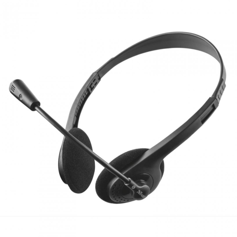 Casti audio - Casti Head-band Trust Primo Chat, Cu fir, Negru