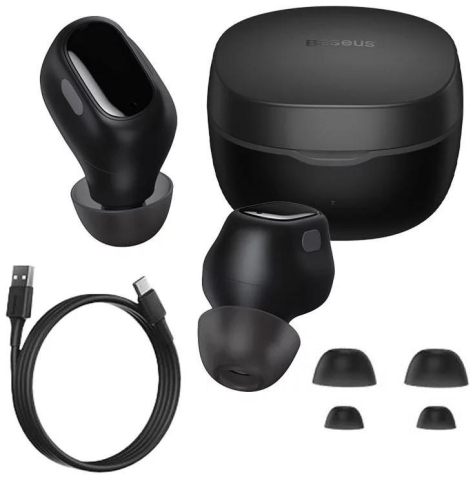 Casti In-ear Baseus WM01, Wireless, Negru [1]