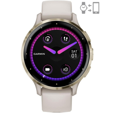 Ceas Garmin Venu 3S, Ivory/ Soft Gold [1]