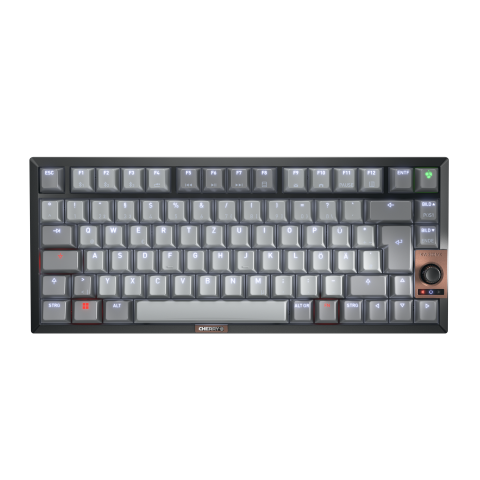 Tastaturi - CHERRY KW 300 MX keyboard Home USB + Bluetooth QWERTZ German Black, Copper, Grey