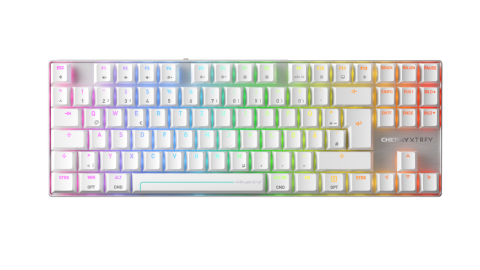 PC, Periferice & Software - CHERRY MX 8.2 Pro TMR Wireless keyboard Gaming USB + RF Wireless + Bluetooth QWERTZ German Silver, White