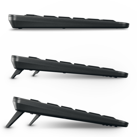 CHERRY Stream desktop ultimate keyboard Mouse included Home/Office USB + RF Wireless + Bluetooth QWERTZ German Black [8]