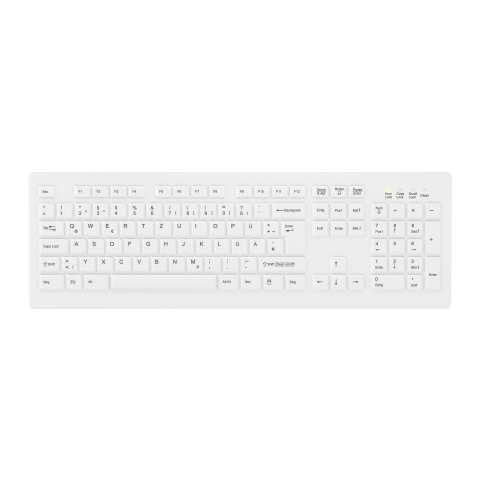 Tastaturi - Contour Design Active Key Contour ClassicClean Medical Keyboard Removable Cover Full-Size Wireless White DE C8100